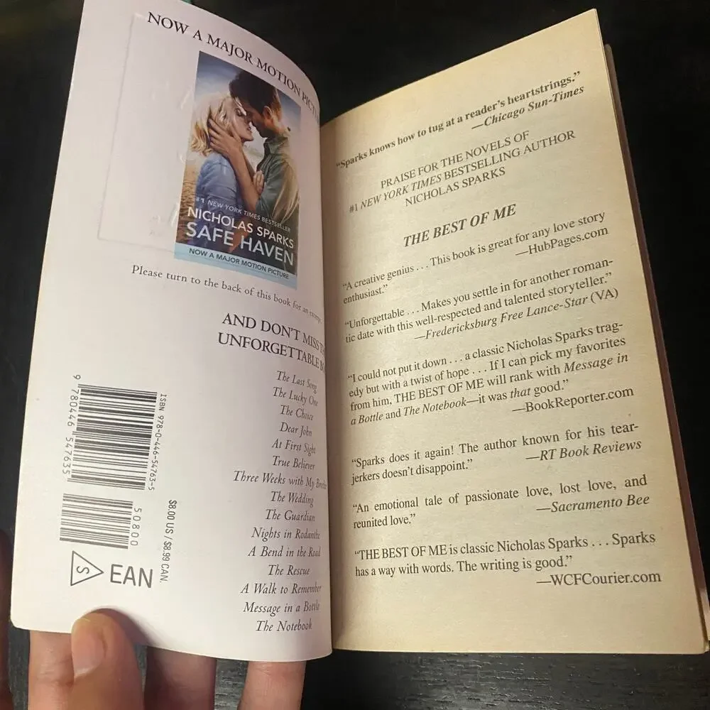 Best of Me by Nicholas Sparks (2013, Mass Market)